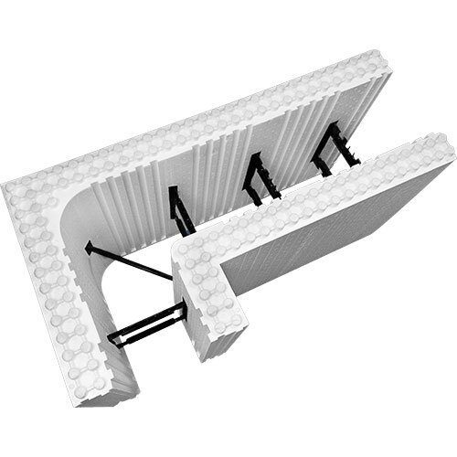 Corner Block diagram on white background